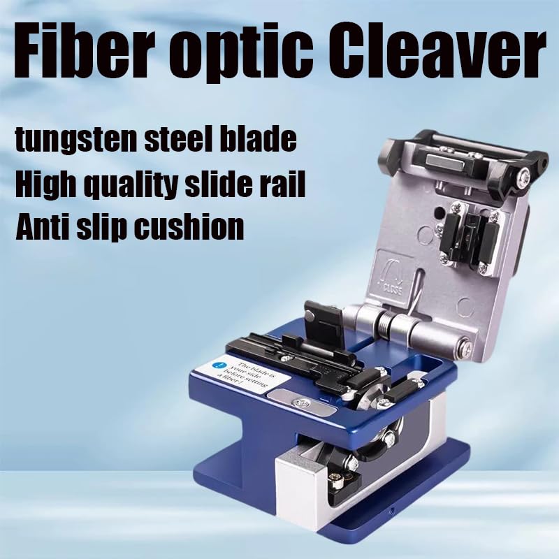 Fiber optic termination tool kit with fiber optic Cold Welding cleaver and 3-port Fiber optic stripper FTTH Fiber optic cable stripping pliers tool bag