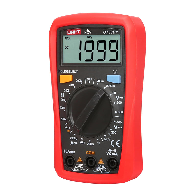 UNI-T UT33D+ Palm Size LCD Pocket Digital Tester Meter Multimeter