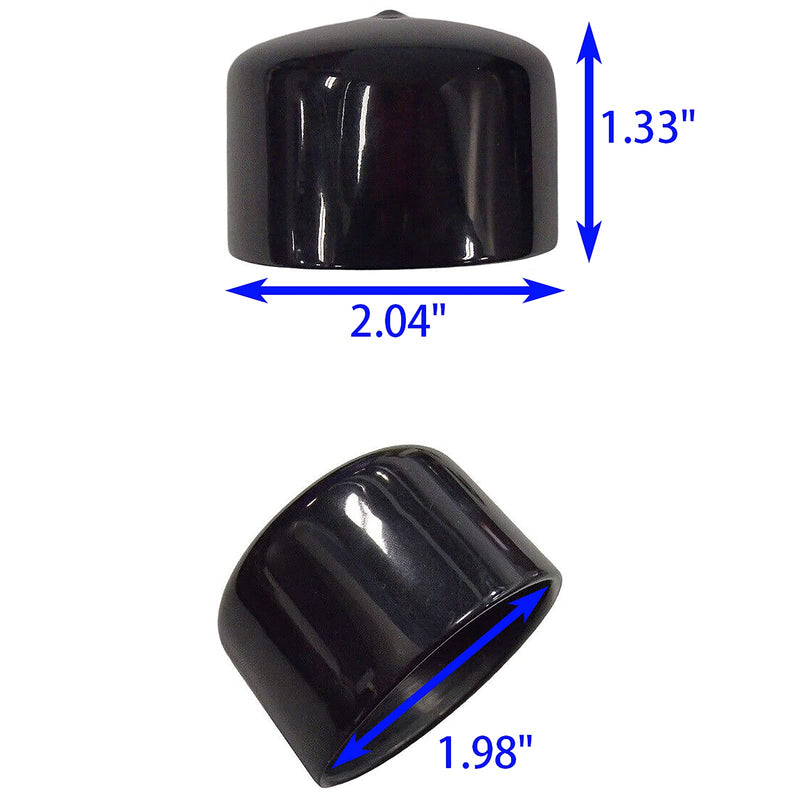 FDXGYH 4 Pcs 1.98-Inch Bearing Bars Cover Bearing Rubber Caps Trailer Wheel Hub Dust Covers Replacement Bearing Protector (Black) BL-4PCS