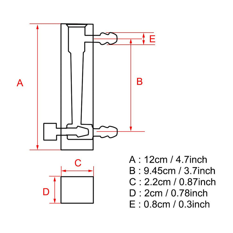 Gas Flow Meter, LZQ-7 Flow Meter 1-10LPM Flow Meter with Control Valve for Oxygen/Air/Gas