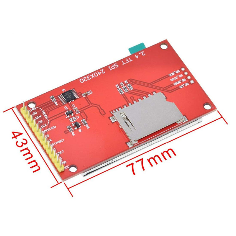 Hailege 2.4" ILI9341 240x320 SPI TFT LCD Display 2.4 Inch Touch Panel LCD 5V/3.3V with Touch Pen