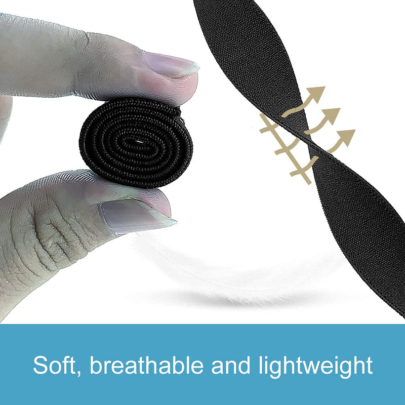 Elastic Nylon Bands Compatible with Garmin Vivosmart 5 tracker Replacement Bands with Case Black M(5.1-8.3inch)