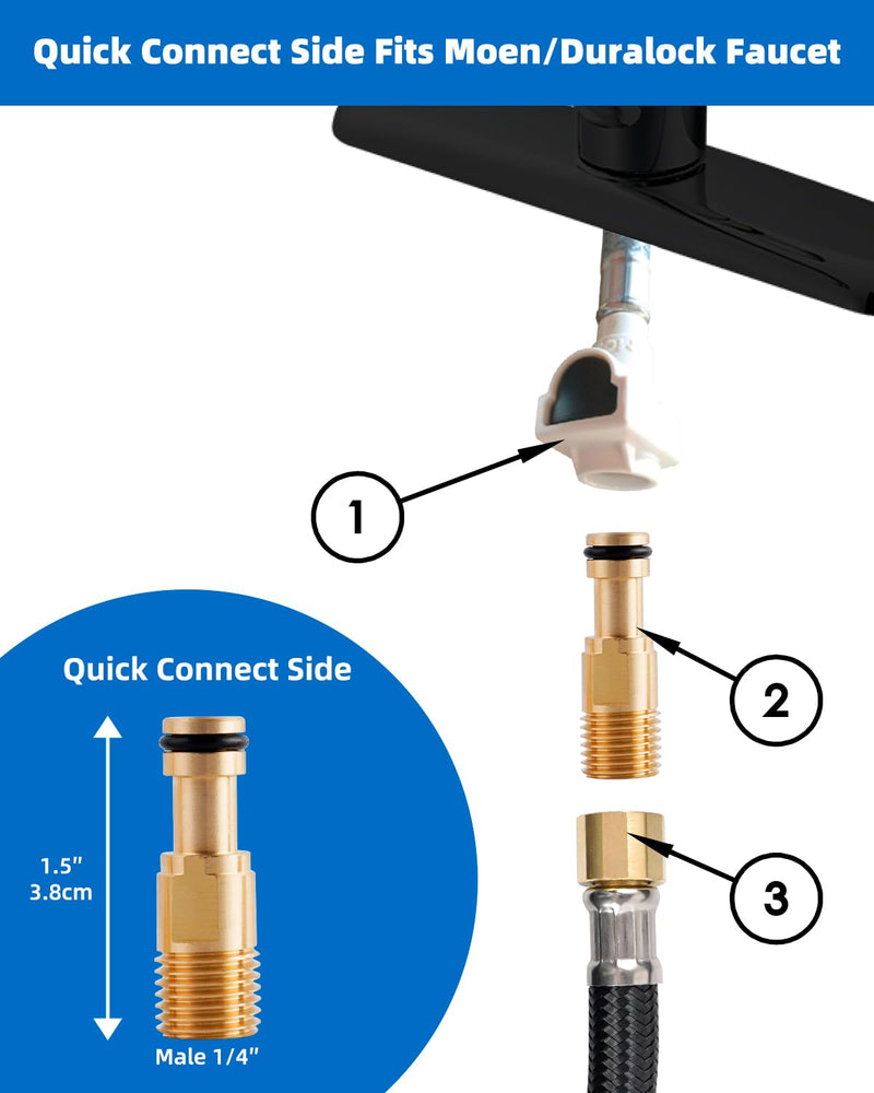 Universal Kitchen Sink Sprayer Head/Braided Hose/Holder, Oil Rubbed Bronze | Faucet Attachment Compatible with Moen Faucet Spray Replacement, Kitchen Sink Side Sprayers Sprayer Head/Hose/Holder Set