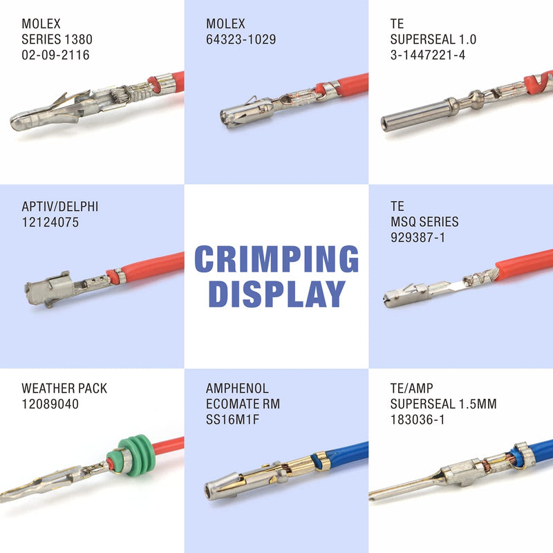 iCrimp Ratcheting Open Barrel Crimper for JST Molex TE Pins, AWG 30-14 | Ratcheting open barrel crimper for JST, Molex and TE connector pins Ratcheting Grip