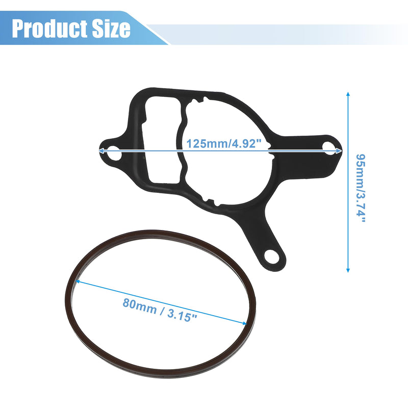 X AUTOHAUX 2.5L Vacuum Pump Rebuild Seal Kit Gasket 07K145215A Power Steering Pump Rebuild Oil Pump Seal for VW Jetta Beetle Golf for Audi TT RS