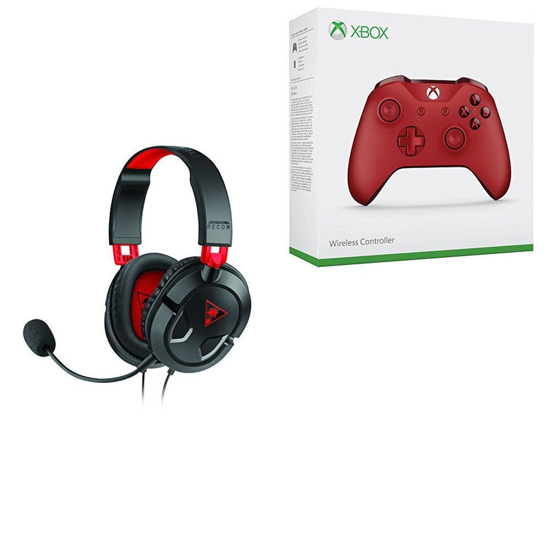 Turtle Beach Ear Force Recon 50 Gaming Headset for PlayStation 4, Xbox One, & PC/Mac Black / Red