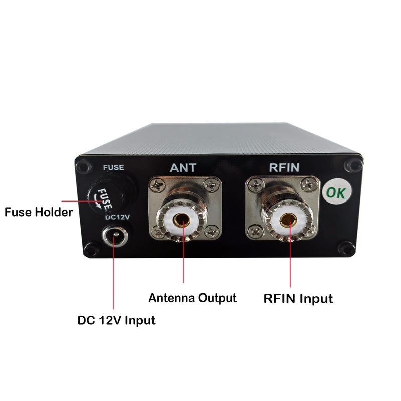 ATU-100 EXT Antenna Tuner for Ham Radio, GOOZEEZOO V3.2 1.8-55MHz Automatic Antenna Tuner by N7DDC 100W Open Source with 5000mAh Battery