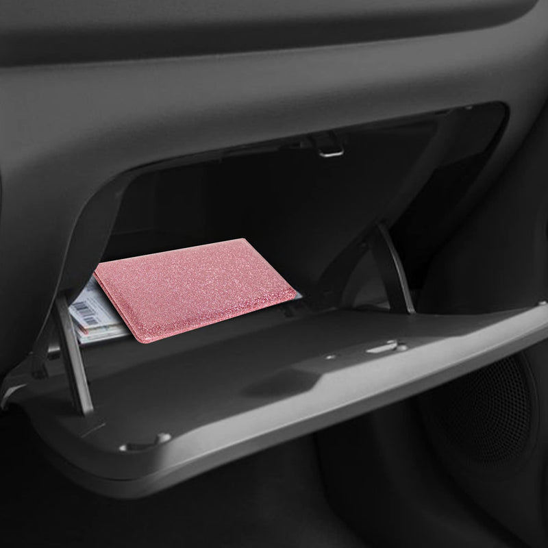 Car Registration and Insurance Holder Registration and Insurance Card Holder Car Essentials for Women Car Insurance and Registration Card Holder Men Pink Car Essentials (Bling Pink) bling pink