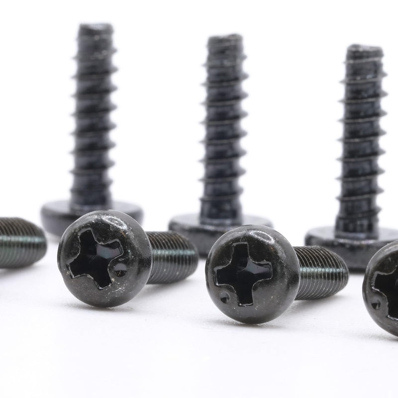 ReplacementScrews M4 14mm (M4XL14) TV Stand Screws Compatible with Many Samsung TVs - Both Machine and Self Tapping Sets Included - 8 TV Legs/Base/Feet Screws