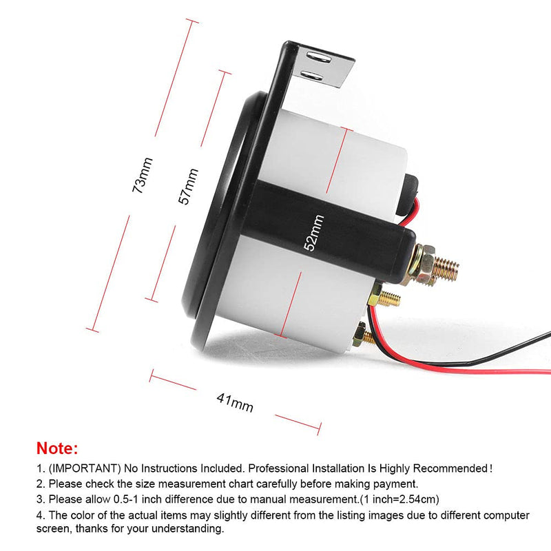 2" 52mm Water Temp Gauge 40-120 Celsius /100-250 Fahrenheit Pointer Auto Water Temp Temperature Gauge White Led Car Meter with Sensor