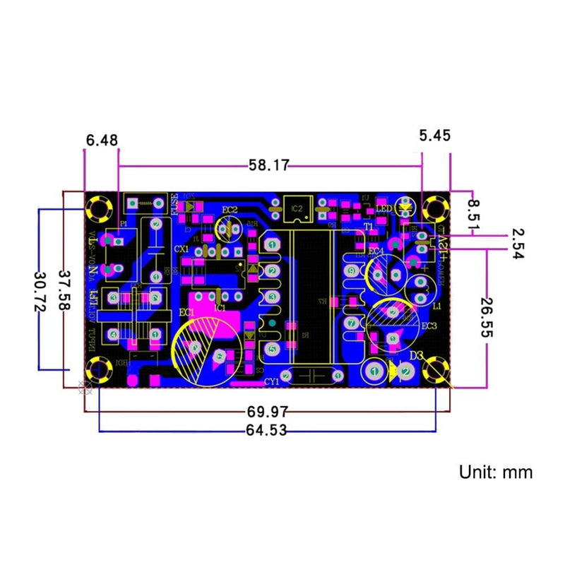 AC-DC isolated power supply module, AC 110V 220V to DC 12V 2A 2000mA isolated switching power supply module voltage converter power supply modules