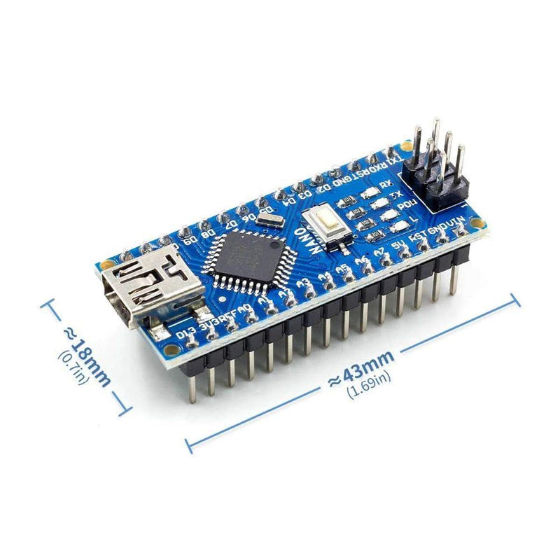 FainWan 3pcs Mini Nano V3.0, Nano Board ATmega328P CH340 5V 16MHZ Micro-Controller Board Compatible with Ar-duino IDE Mega2560 Rasp-Berry Pi (Nano x 3 with USB Cable)