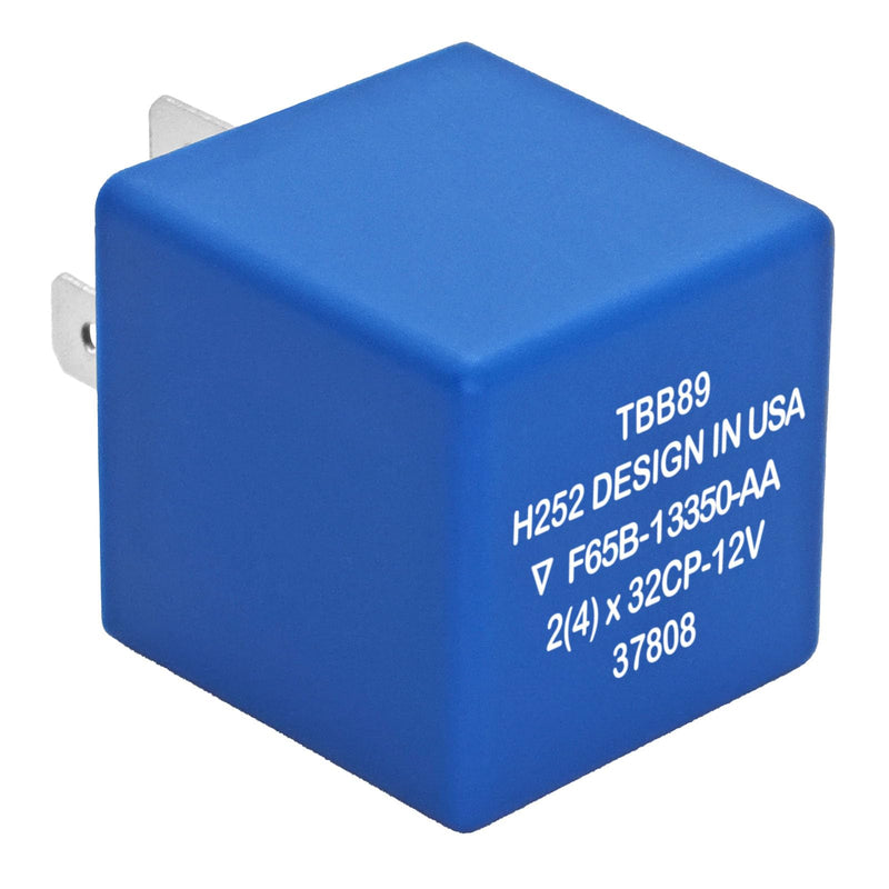 F65B-13350-AA 5C3T-13350-AA TBB89 5-Pin Flasher Relay - Hazard Warning/Turn Signal Fix for Fast Hyper Flash - Replacement for Ford, Lincoln, Mercury