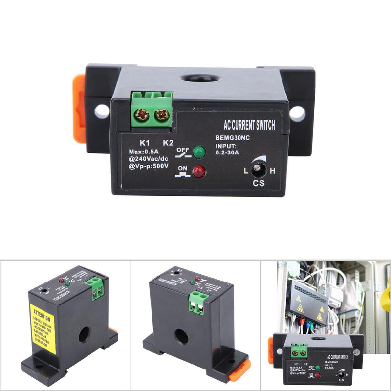 BEMG30NO BEMG30NC Adjustable AC Current Measurement Switch 0.2-30A For Controlling Automated Industrial Equipment and Power Monitoring Devices(Normally Closed)
