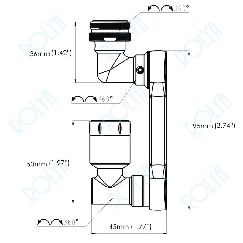 1080° Swivel Faucet Extender Bathroom Rotating Tap Attachment With CUPC Certification Aerator Oil Rubbed Bronze 1