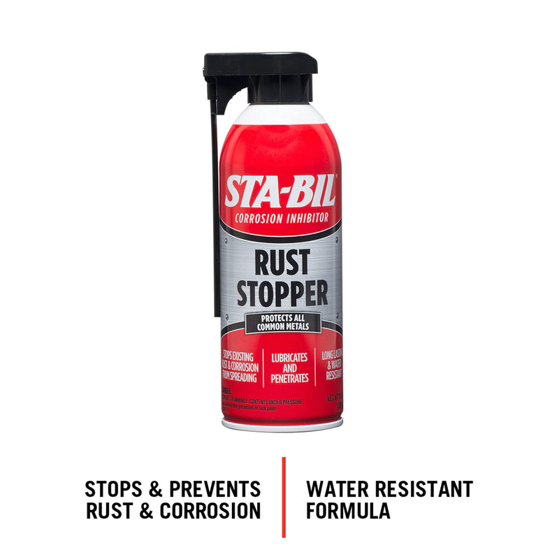 STA-BIL Rust Stopper - Anti-Corrosion Spray and Antirust Lubricant - Prevents Car Rust, Protects Battery Terminals, Stops Existing Rust, Rust Preventative Coating - 13 Oz (22003) 13 fl. oz.