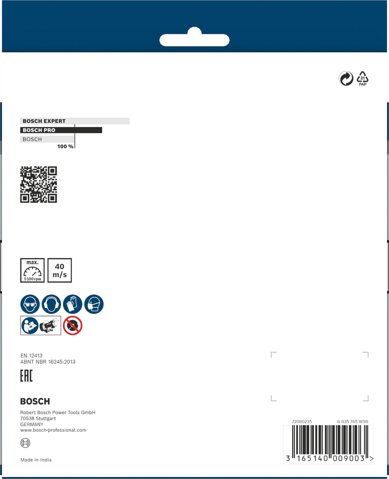 Bosch Accessories 1609201650 Sanding Disc 150 mm 20 mm 60 Ø 150 mm Grit 60