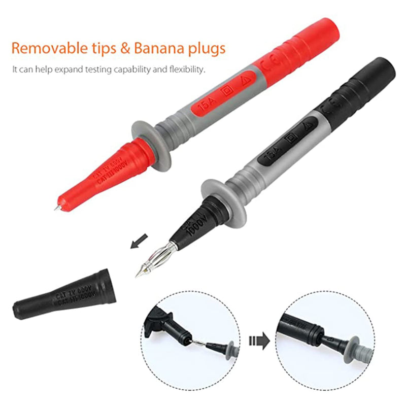 Test Leads for Multimeter Test Cable Set MESTEK 21 Pieces Banana Plug Test Probes Crocodile Clips Mini Hook Test Probe Extension Cables Specialty Accessories Kit