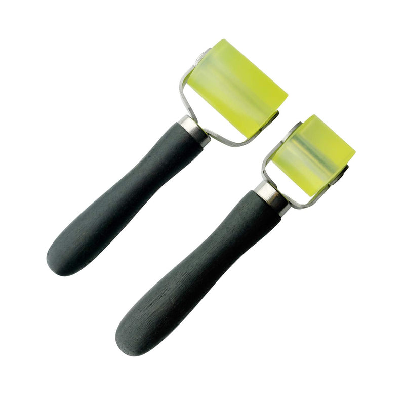 2pcs Car Vehicle Sound Deadener Application Rolling Car Audio Sound Deadening Wheel Roller 2" and 1.2" with Handle