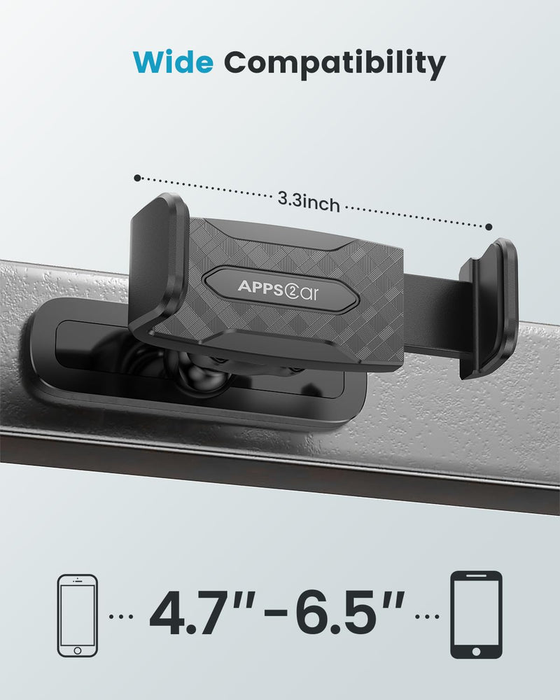 APPS2Car Gym Magnetic Phone Holder, 360 Adjustable, Compatible with 4.7-6.5" Smartphones, Alloy Base and Joint, Black Black - 1 Pack