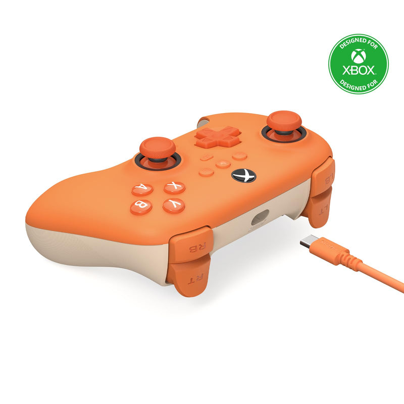 8BitDo Ultimate C Wired Controller for Xbox with Hall Effect Joysticks and Hall Triggers, RGB Lighting Fire Ring, Compatible with Xbox Series X|S, Xbox One, Windows 10/11 - Officially Licensed (Orange) Orange