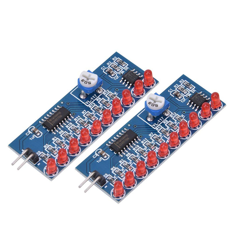 2 pieces LED running light water flowing light module NE555 + CD4017 LED chaser