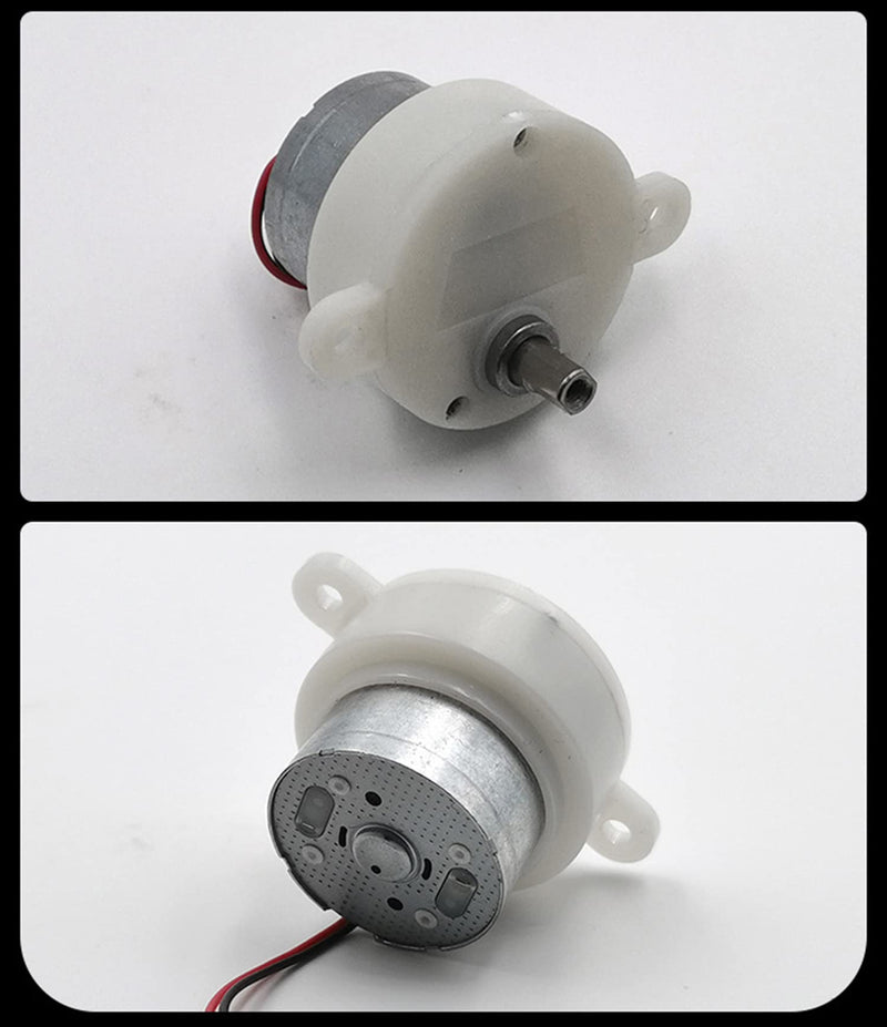 Micro DC Gear Motor 3V 12V Gear Motor Fan 300 Motor Low Speed Gimbal Motor Mute Hobby Plastic Gear Motor Eccentric Low Speed (12V)