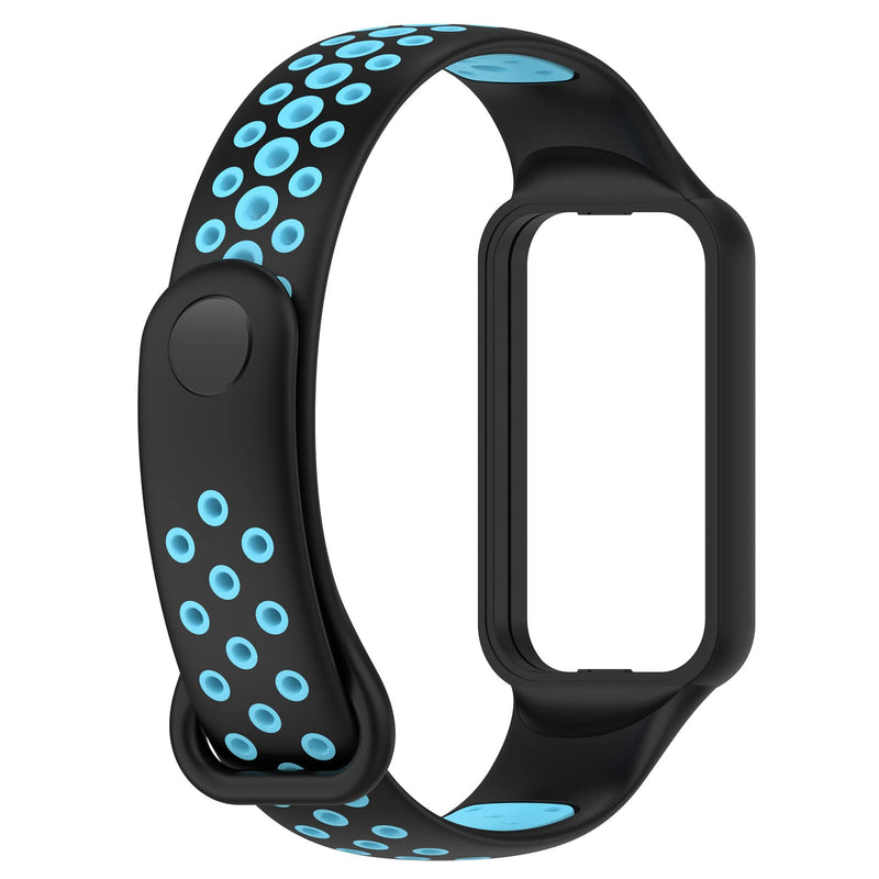 4-PACKS Compatible with Amazfit Band 7 Replacement Band,Sport Strap Soft Silicone Quick Release Wrist Bands Adjustable Wristband Smartwatch Accessory MutliColors-B