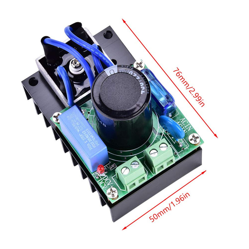 0-220V AC / 0-311V DC 10A Rectifier Board Power Supply Board Rectifier with lightning protection tube, NTC surge current and fuses