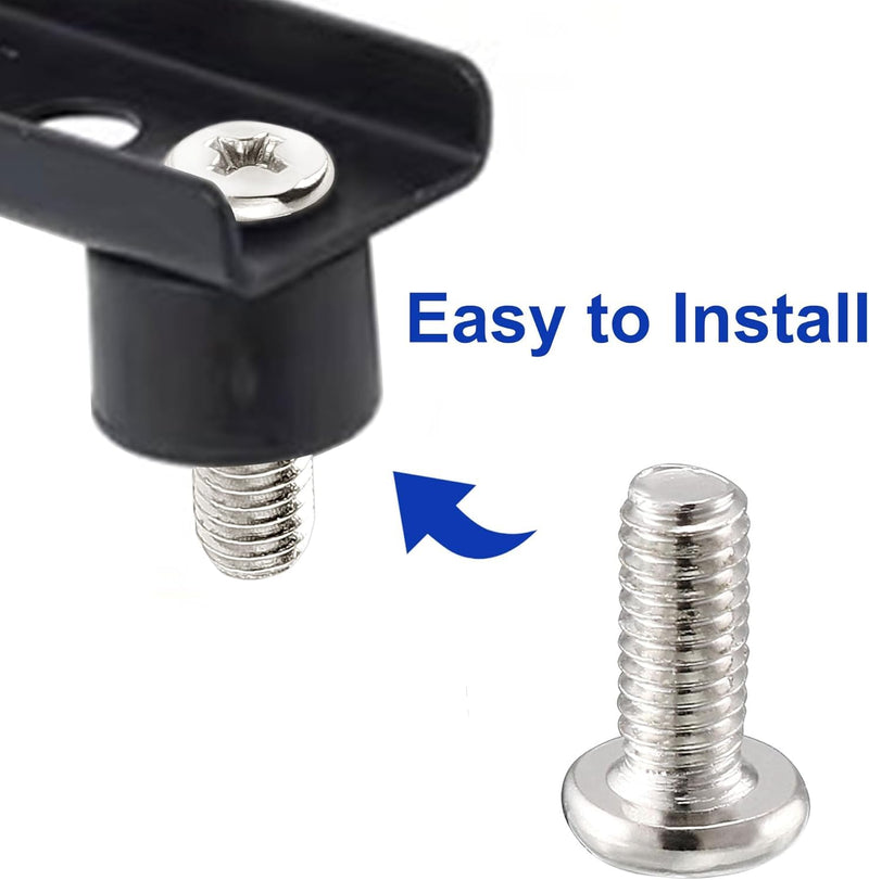 100 Pcs M4 x 10mm VESA TV Mount Screws, Computer TV LCD Monitor Stand Bracket Mounting Screws, Stainless Steel, Silver Tone