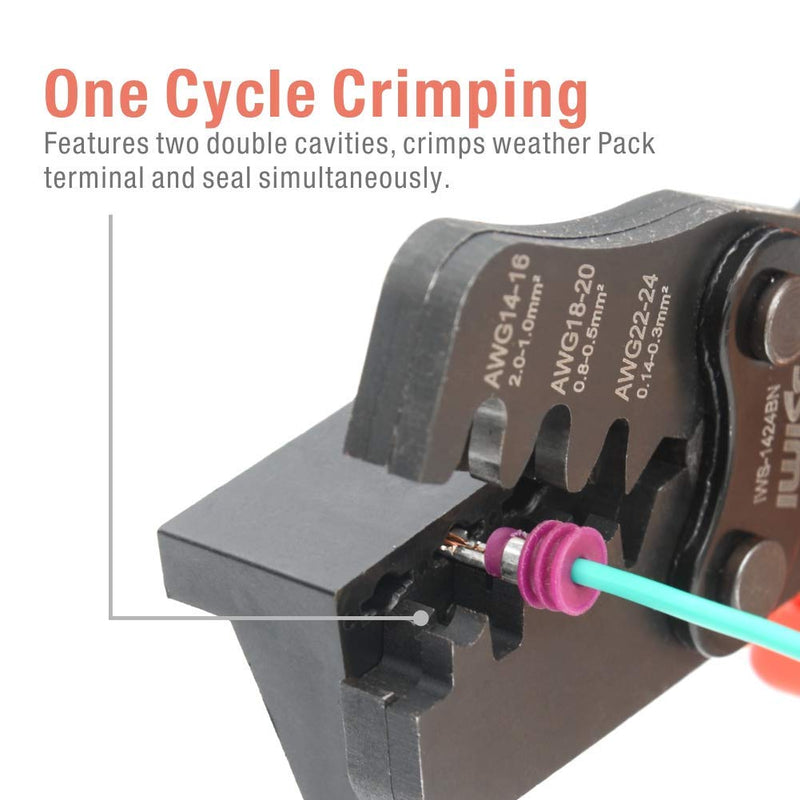 iCrimp Removal Tools for Weather Pack & Metri-Pack Connectors and Weather Pack Crimp Tool for AWG24-14