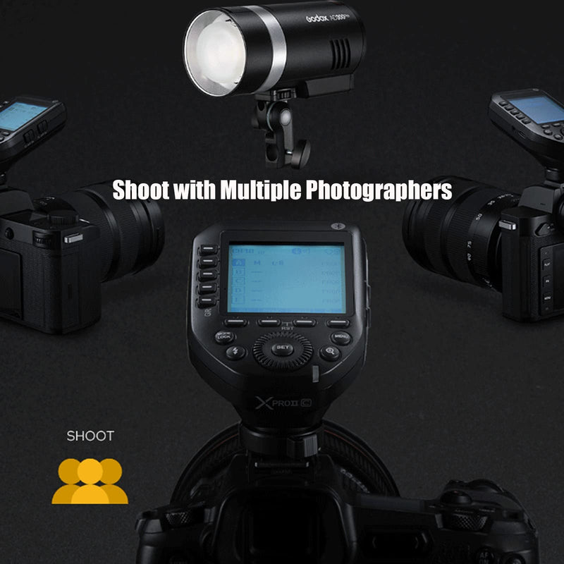 Godox XProII XProII-O XProIIO Flash Trigger for Olympus Panasonic, TTL Wireless Transmitter 2.4G HSS 1/8000S Bluetooth Connection, Large Screen Trigger for Olympus, Panasonic Cameras (Xpro-O Upgraded)