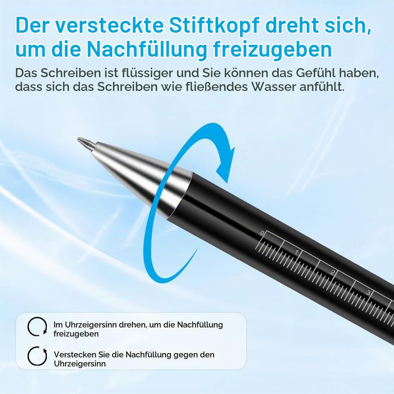 Flintronic Pupil Light Medicine, Diagnostic Light Nurse Emergency Service Accessories, with Pupil Meter & Ruler & Writeable Lead, USB LED Pen Lamp for Nurse Doctor 1 piece black