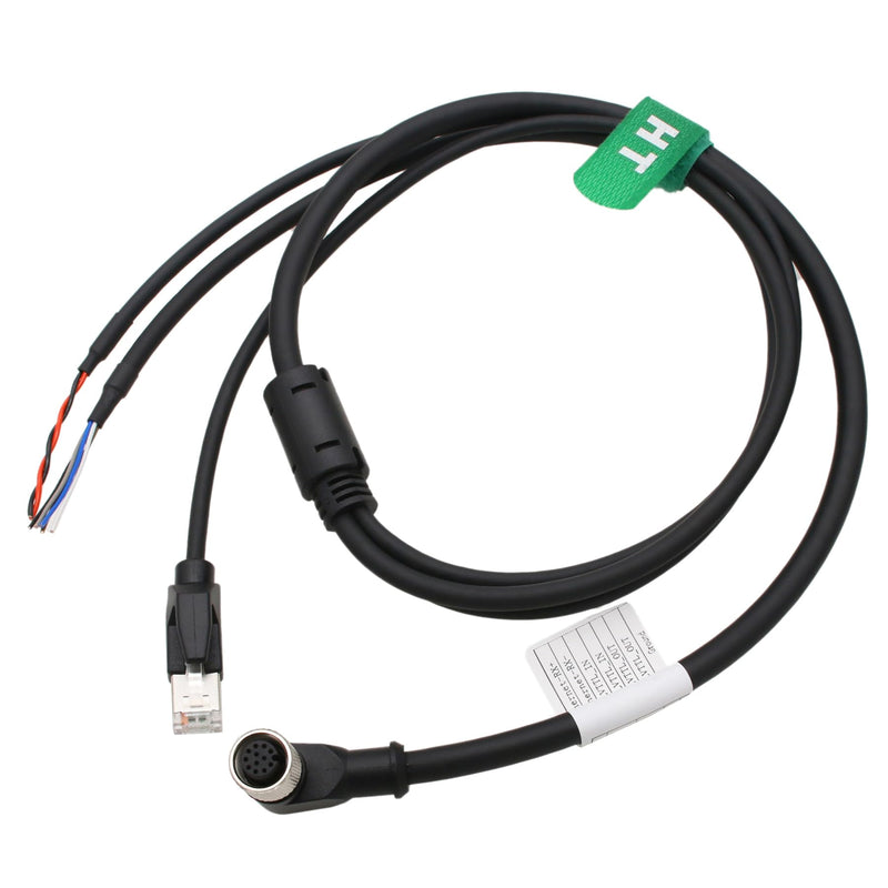 Cable for DJI Livox Mid-360 LiDAR Sensor Power Network Ethernet to Computer Debug, M12 Aviation Connector 12 Pin Female Right Angle to RJ45 Flying Leads, 50cm 50 cm 1-to-3 splitter cable with angled M12 12-pin