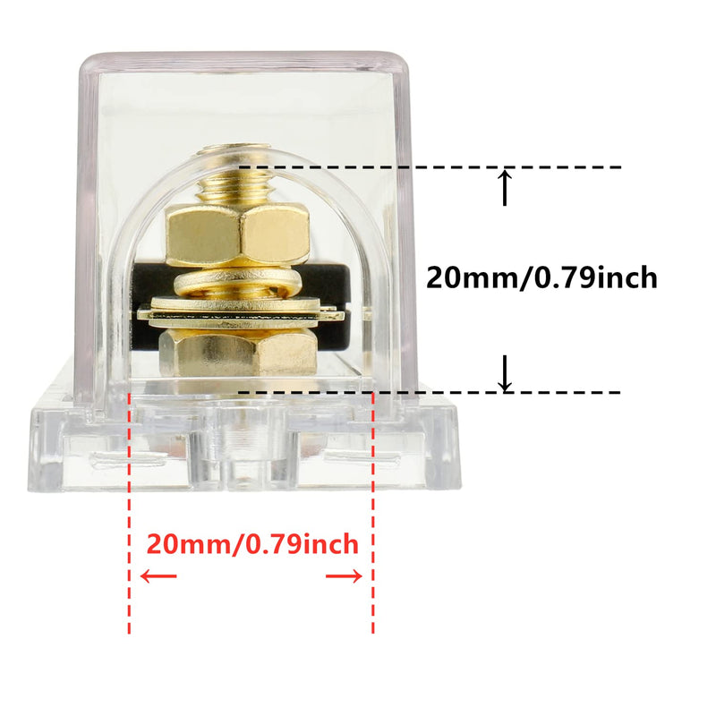BOJACK 2 PCS. 200A ANL fuse holder and 2 PCS. 200 Amp 32 VDC ANL fuses for audio and video systems