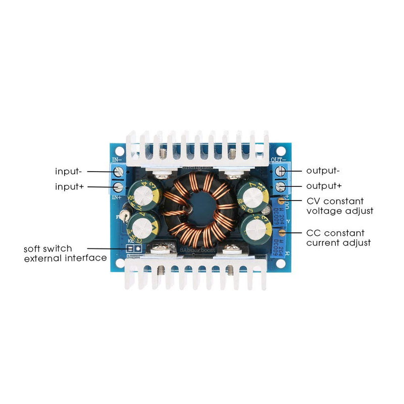 DC-DC voltage converter DC5-30V to 1.25V-30V boost/buck regulator step-down module step-up module