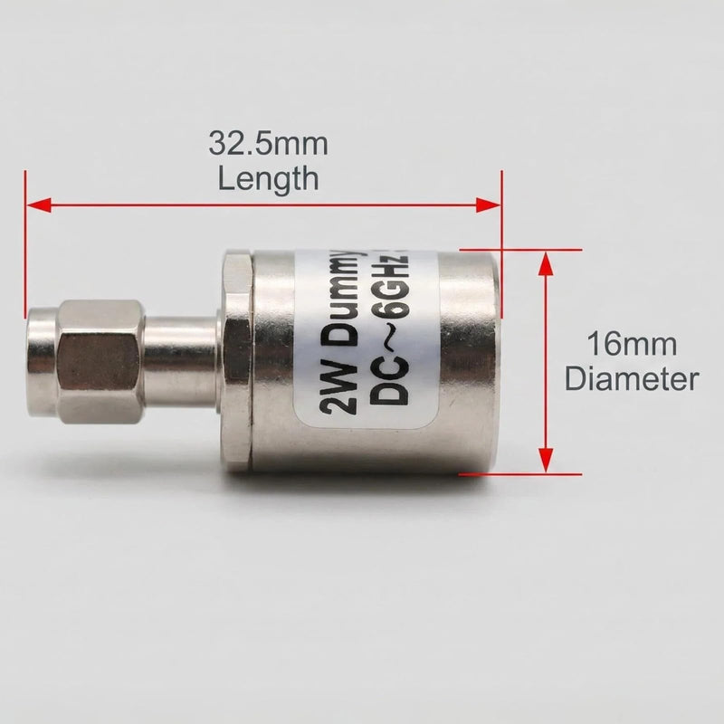 BECEN 2W SMA Dummy Load DC-6GHz 50 Ohm SMA Male RF Dummylast HF VHF | 6GHz 2W SMA male dummy load low VSWR ideal for Ham Radio antenna signal testing BC-TE02-2W SMA