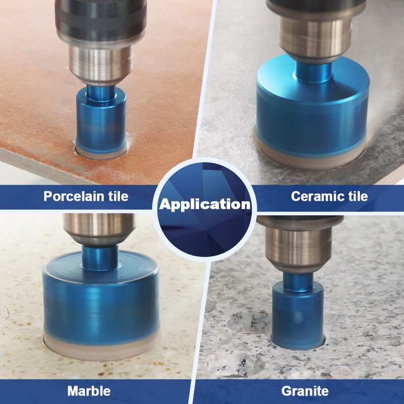 Dry Diamond Core Drill Bit,BRSCHNITT 4 Inch 100mm Diamond Hole Saw Core Drill Bit with Triangle Shank for Porcelain Tile Ceramic Stone Granite Marble 100 mm 1