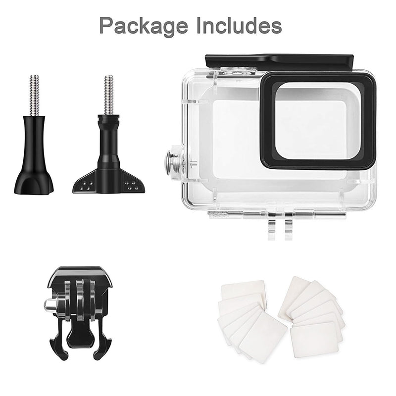 60M/196FT Waterproof Housing Case for Go Pro Hero 7/6/5 Black(2018), Waterproof Case Diving Protective Housing Shell with Touchable Cover for Go Pro Action Camera Underwater Dive Case Shell