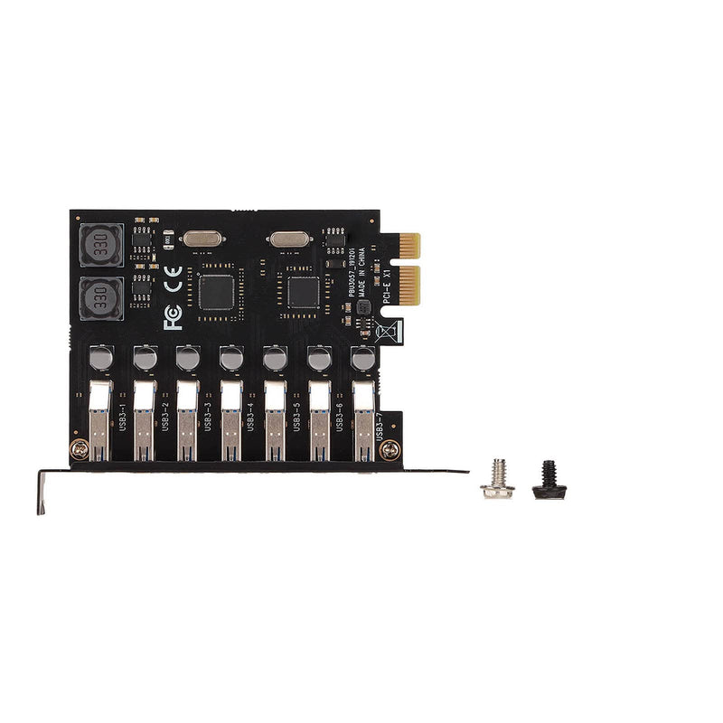 PUSOKEI 7 Ports PCI-E to USB 3.0 Expansion Card, 5Gbps High Speed USB3.0 PCI-EX1 X4 X8 X16 Adapter, Internal USB3.0 Hub Converter for Desktop PC, for for XP, for WIN7, for WIN8, for WIN8.1, for WIN10