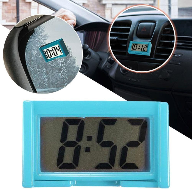 Red Car Dashboard Digital Clock,Vehicle Adhesive Clock with Jumbo LCD Time,Mini Automotive Stick On Watch for Car Truck Dashboard Lighting(ZS381)