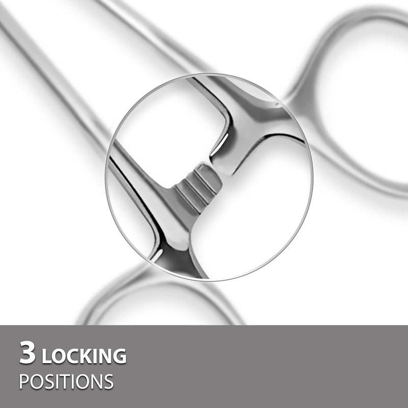 Ultimate Hemostat Set, 6 Piece Ideal for Hobby Tools, Electronics, Fishing and Taxidermy - 8", 6.25" and 5", Stainless Steel, Curved & Straight 8", 6.25" & 5" - Curved & Straight