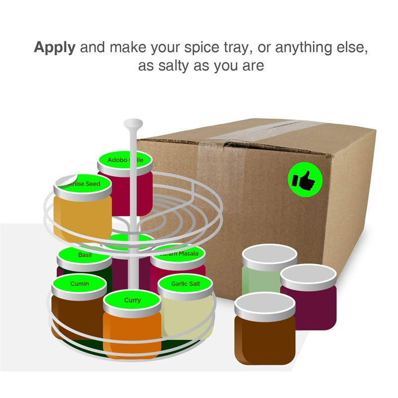 ChromaLabel 1.25 inch Round Labels for Laser & Inkjet Printers, 1050 Stickers per Pack, Fluorescent Green 1.25" Diameter