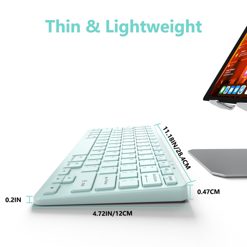 Bluetooth Keyboard for iPad, Bluetooth Keyboard Compatible iPad 10th 9th 8th, iPad Air 5th 4th, iPad Pro 13/12.9/11 inch, iPad Air 13/11 inch, Portable Keyboard Including iOS, Android, Windows - Blue