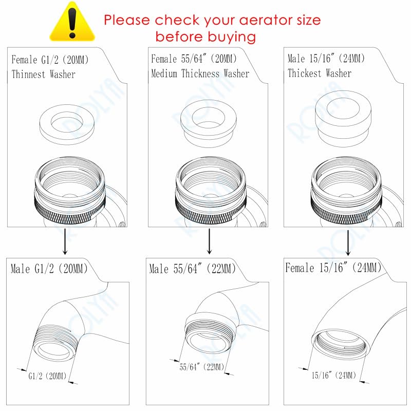 1080° Swivel Faucet Extender Bathroom Rotating Tap Attachment With CUPC Certification Aerator Oil Rubbed Bronze 1