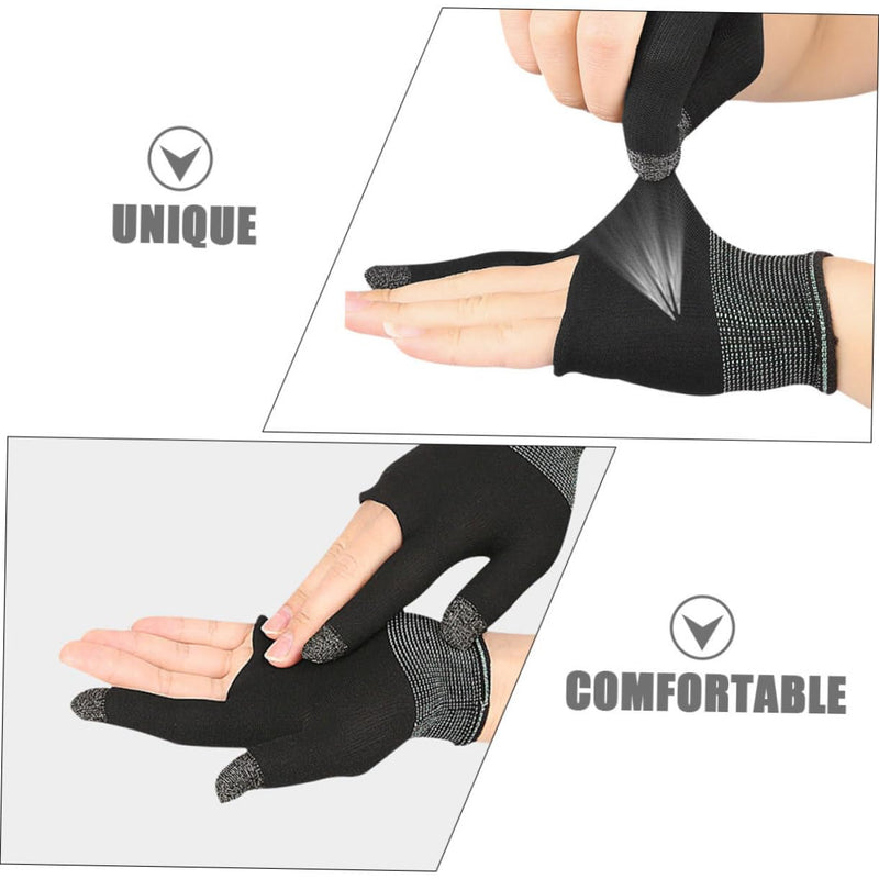 Toddmomy 2 Pairs Game Gloves Mobile Gaming Finger Sleeves Gaming Glove Gamer Gloves Touch Finger Gloves for Gaming Finger Gloves for Game Gaming Sleeve Thumb Sleeve Nylon Touch Screen