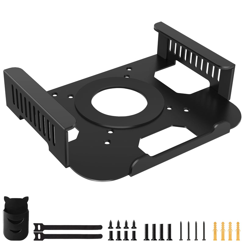 Mount for Mac Mini M1 M2 VESA Monitor/Wall/Under Desk Mount for Mid 2011 to 2023 M1 M2 Anti-Scratch Metal Bracket Compatible with Mac Mini CPU with Remote Holder Black