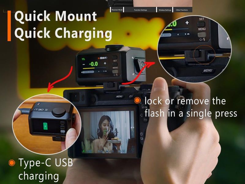 GODOX IT30 Pro S TTL Mini Flash & Trigger for Sony - GoDOx Authorized Distributor IT30Pro Wireless Master & Receiver Full-Color Touchscreen Speedlite HSS 1/8000s 2.4G Wireless X System Trigge Black