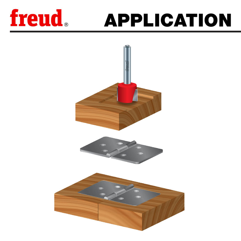 Freud 16-520 3/4-inch (Dia.) Mortising Bit with 1/2-inch Shank | With Perma-SHIELD Coating, Ideal for Ultra-Clean Hinge Mortises, or Perfect Grooves and Dadoes, 16-520