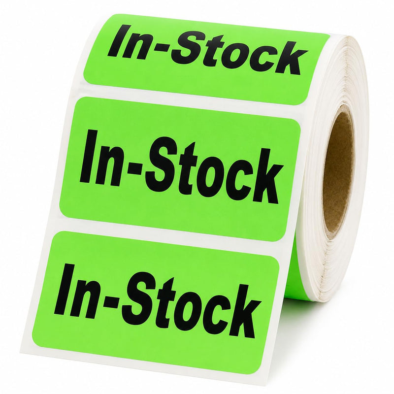 in-Stock Inventory Labels 2" x 1"